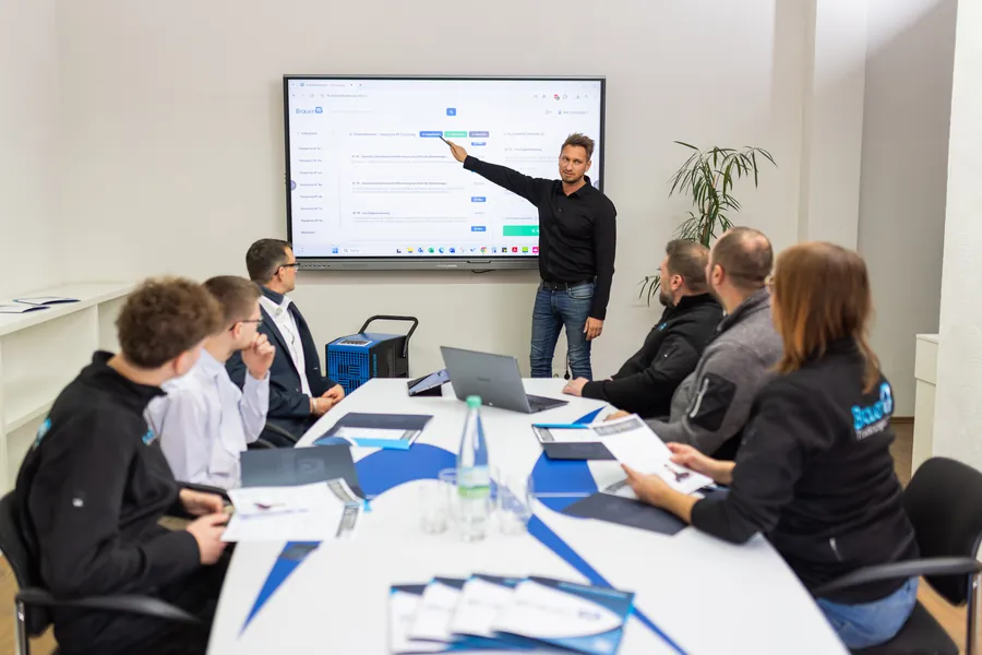 Präsentation im Besprechungsraum